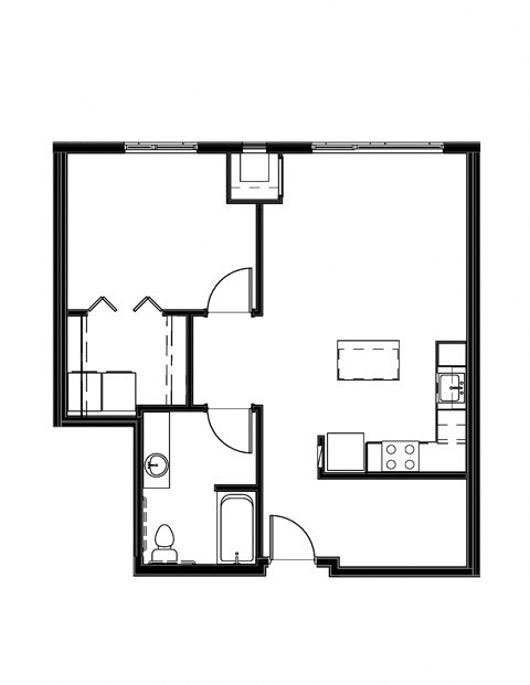 1 bedroom plus den accessible unit at Astro Apartments, Washington, 98109